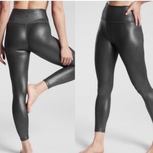Athleta Elation High-Rise Tight Shimmer Charcoal Black Leggings